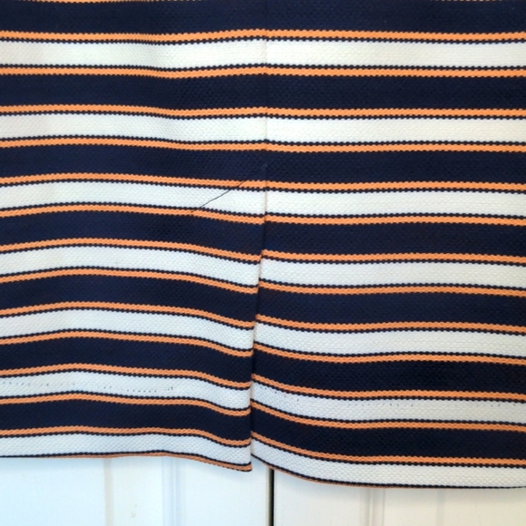 Banana Republic Peach White and Navy Striped Skirt - Picture 4 of 6